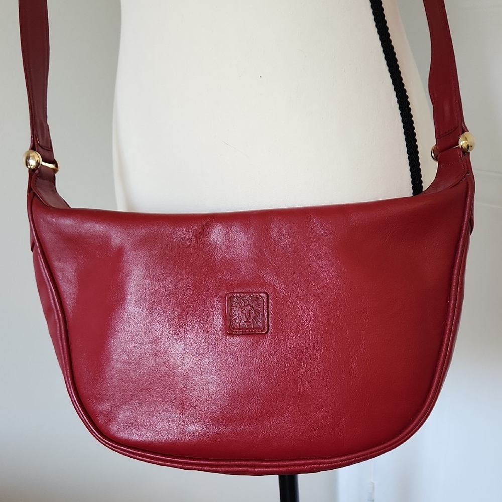 Anne Klein for Calderon red leather purse